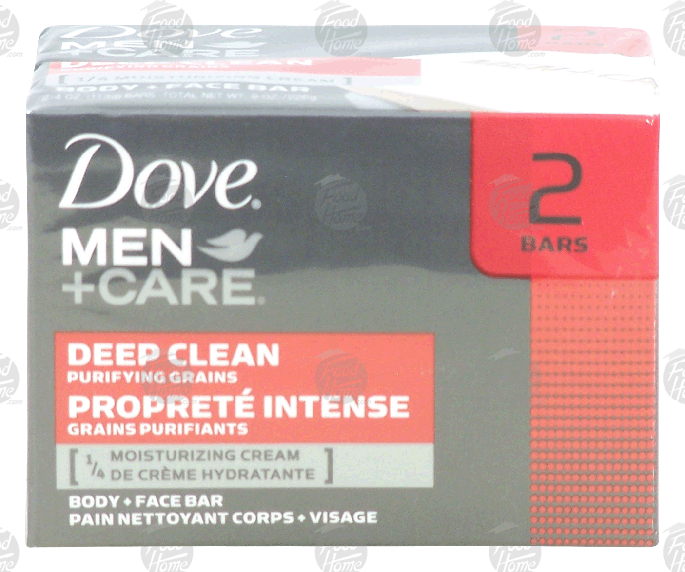 Dove Men + Care body + face bar, deep clean, 1/4 moisturizing cream Full-Size Picture